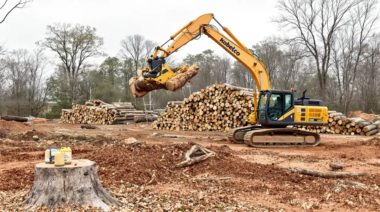 Pre-construction land clearing and permitting phase on a Kansas City commercial site