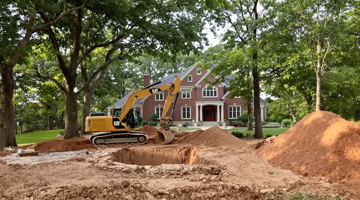 Commercial sitework and site preparation in Estate-Grade Sitework for Leawood Properties